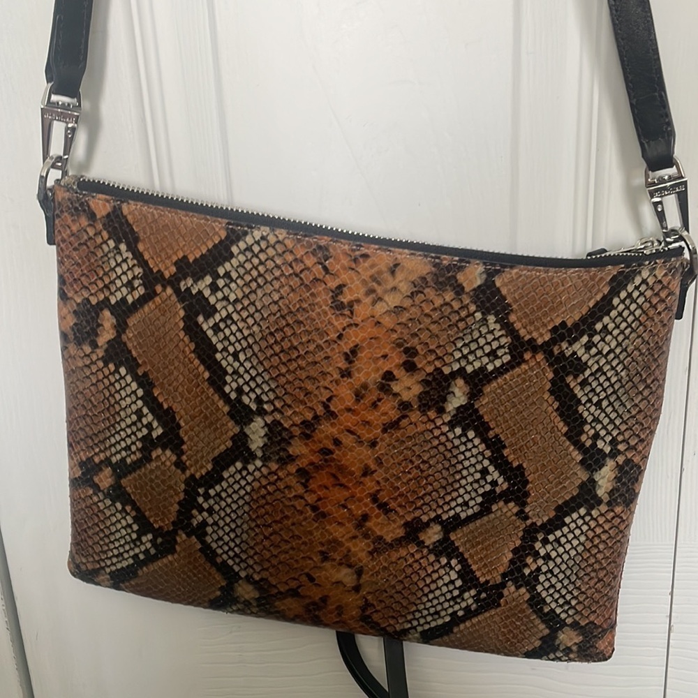 Zadig & Voltaire snake print crossbody‎ clutch bag - Picture 3 of 11